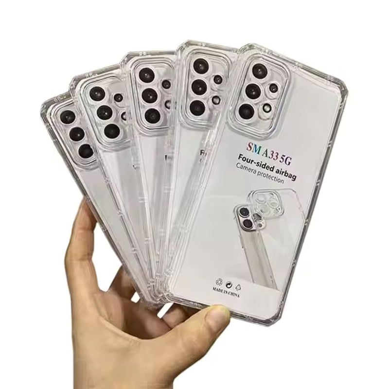 Husa Samsung S23 Ultra Spate Silicon Transparent Cu Protectie Camera, Airbag