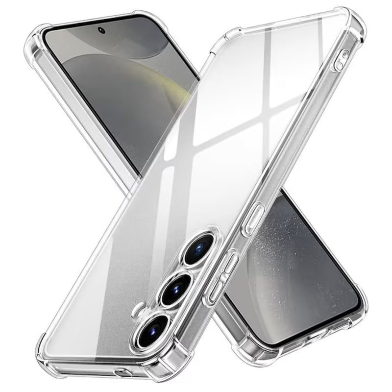 Husa Samsung S24 Plus Spate Silicon Transparent Cu Protectie Camera, Antisoc