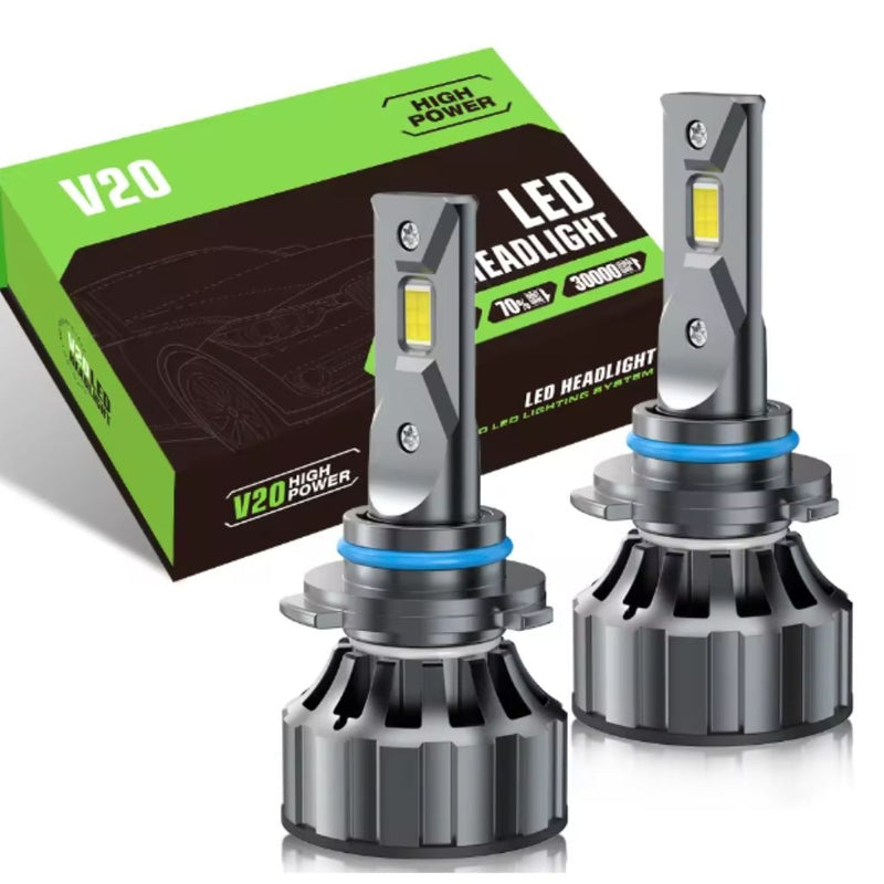 Set 2 Becuri Auto LED 9005 H8 Model V20 12V 12000LM Canbus Alb Rece 120W BZRSH Fara Eroare